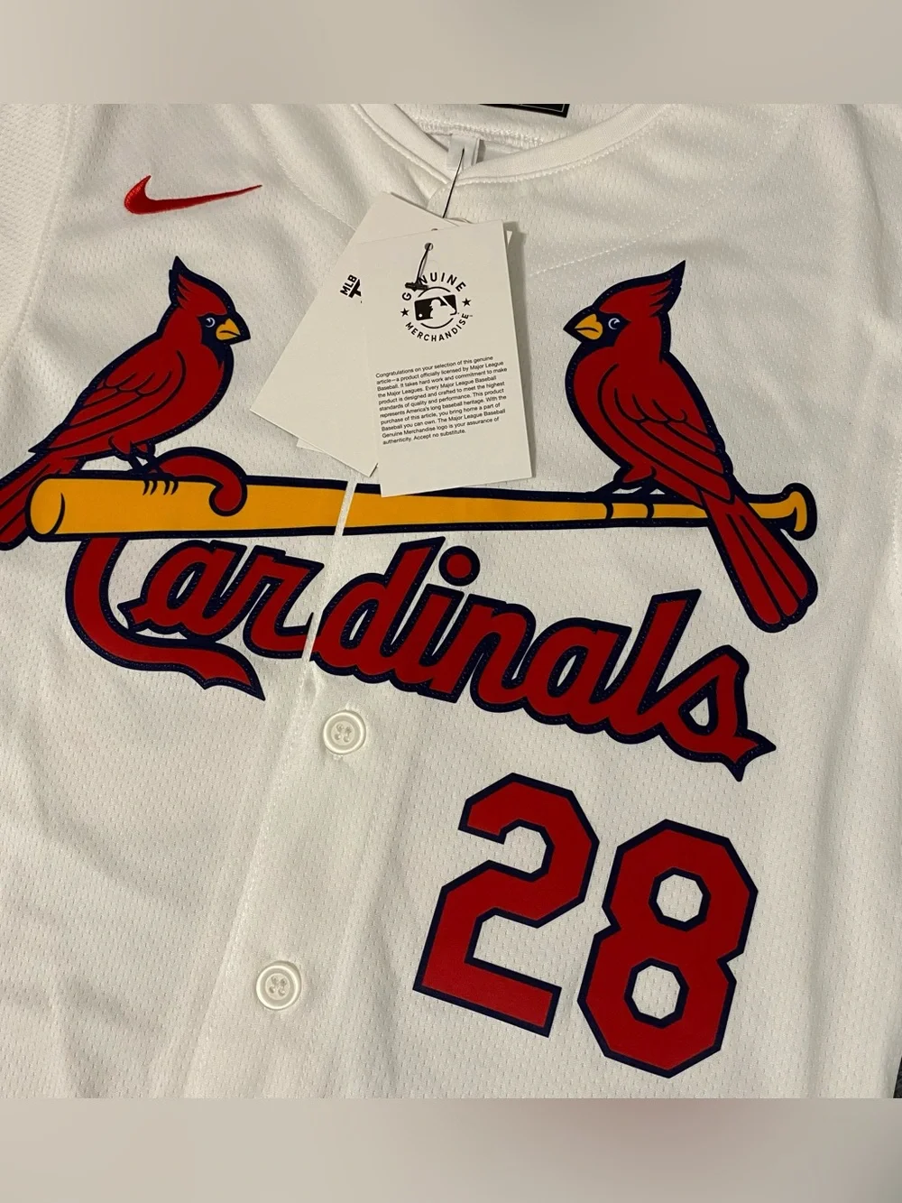 Nike Nolan Arenado Cardinals Youth Small 8 White Home Jersey NWT